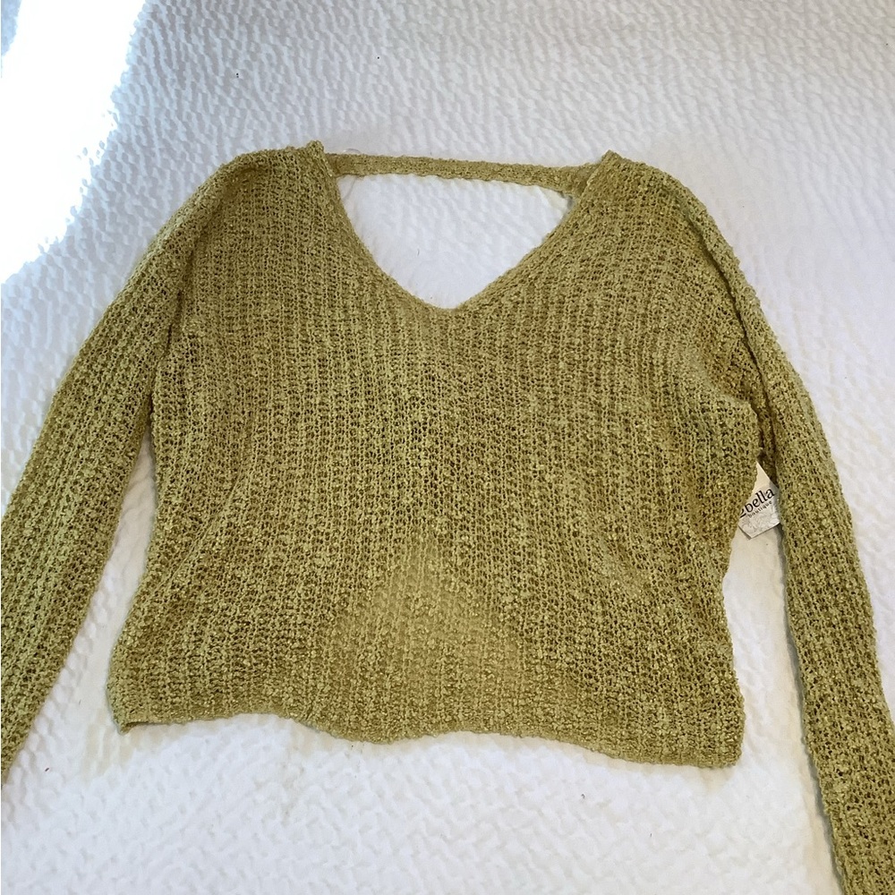 NWT Sweater with open back